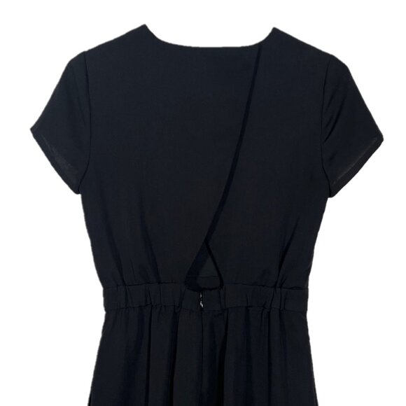 J. Crew Short Sleeve Wide Leg Cross Back Jumpsuit Size 2 - Picture 4 of 6